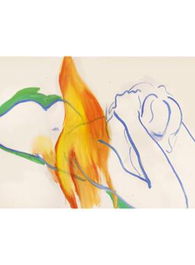 CRISIS ART | NO.44 油画 装饰画 艺术微喷 米色 人物线条 挂画