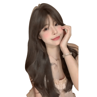 一口喵假发女网红日常长卷发夏季新款韩系甜美逼真齐刘海jk全头套