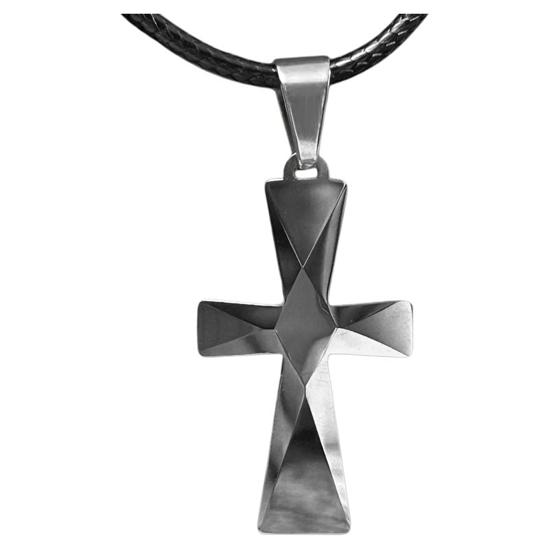 简约时尚十字架钨金吊坠项链