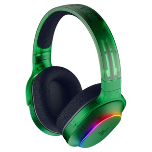 Razer雷蛇梭鱼X幻彩版幻影绿蓝牙无线头戴式电脑手机游戏耳机麦