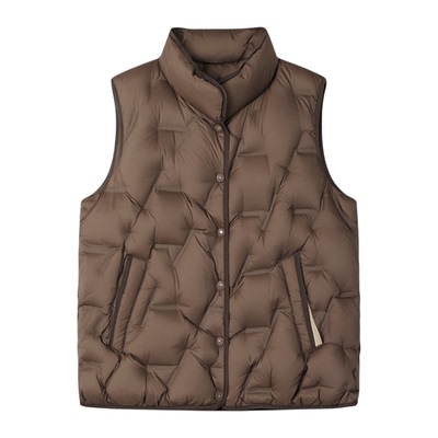 齐黛中老年妈妈羽绒服马甲女款2025新款冬季背心加厚保暖90绒外套