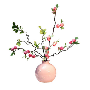 《小苹果》原创设计中式假花仿真花客厅摆设餐桌装饰室内插花摆件