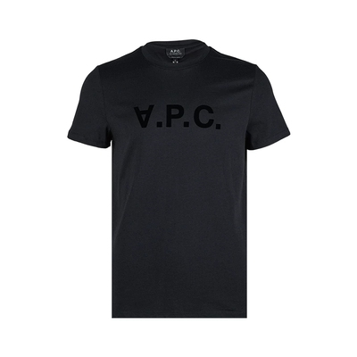 APC字母logo全棉短袖T恤男士