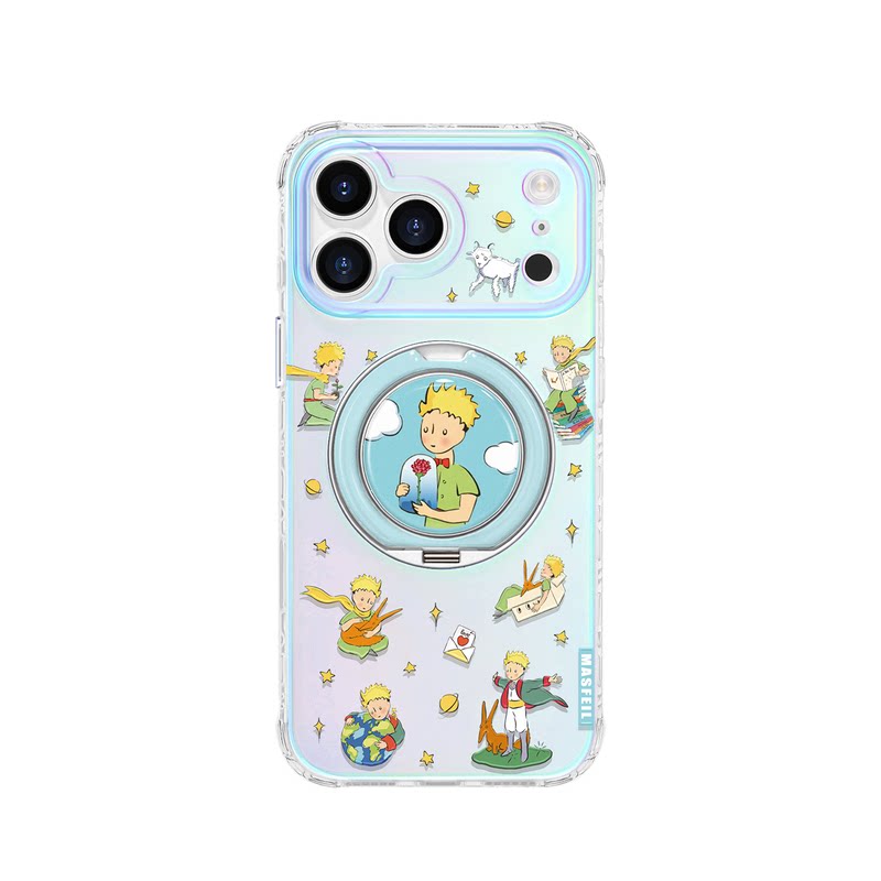 MASFEIL × 王子漫游记适用苹果17Promax手机壳新款Lo9带支架iPhone16Pro保护套ip15高级14支点可爱13pm好看
