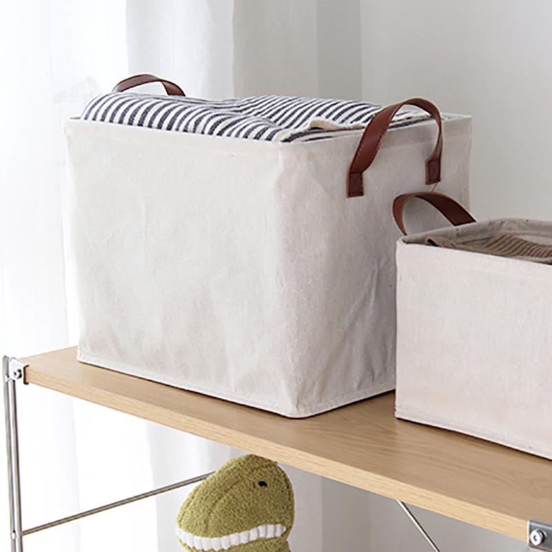 ins风棉麻可折叠脏衣篓家用手提脏衣篮收纳桶洗衣篮脏衣服收纳筐