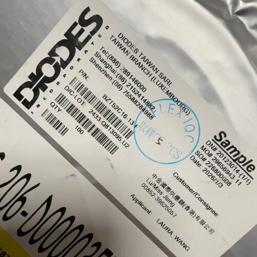 询价DIODES BZT52C16-13 16V稳压二极管