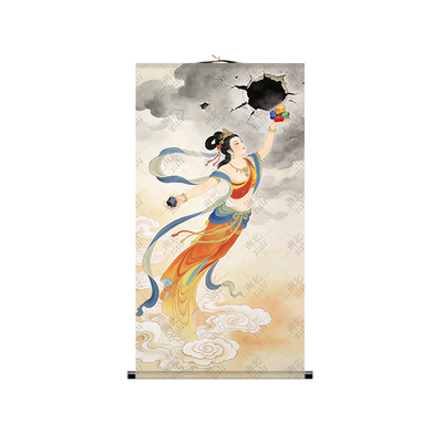 女娲娘娘画像神像女娲补天国画新