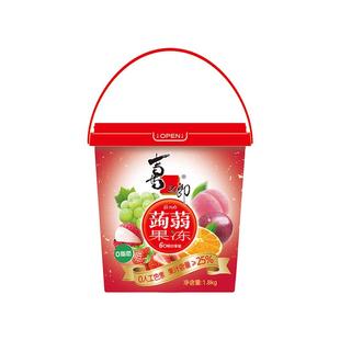 喜之郎超大蒟蒻果冻桶装1.8kg儿童休闲零食伴手喜糖批发