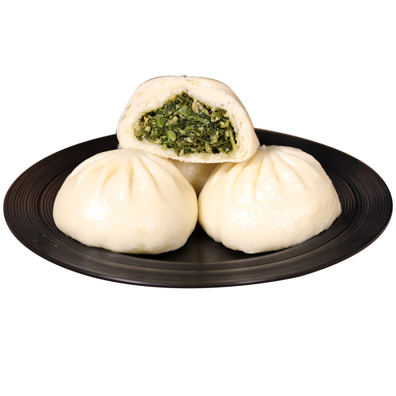 清真茴香薄皮儿童即食素菜包子