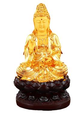 观世音菩萨客厅摆件吉祥伞保平安