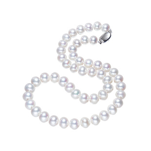 黛米心梦 S925银近正圆淡水无核珍珠项链送妈妈婆婆款颈链-配证书