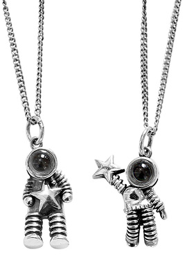 我爱你宇航员轻奢小众吊坠项链