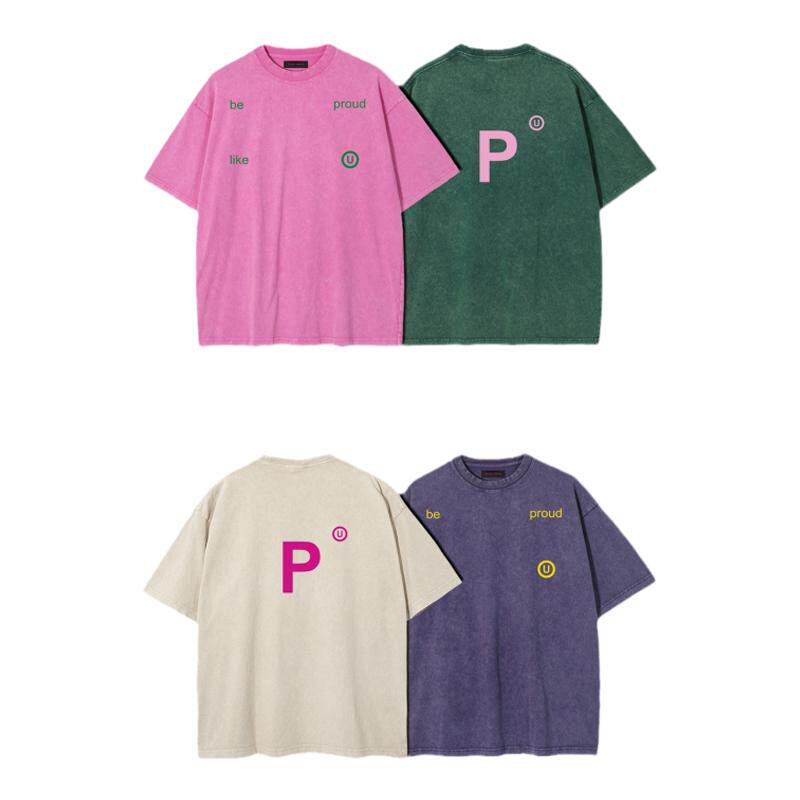 【黄曦彦李昊同款】PRIDE*UNION骄傲集结植绒字母印花重磅水洗Tee