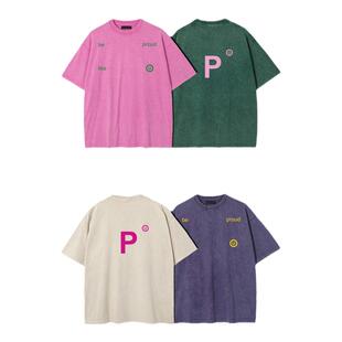 【黄曦彦李昊同款】PRIDE*UNION骄傲集结植绒字母印花重磅水洗Tee