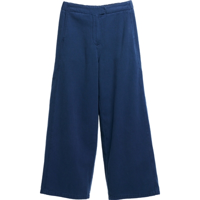 WHM成衣染平纹牛仔宽松长裤