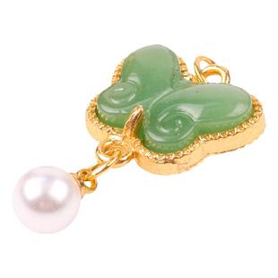 合金琉璃珍珠吊坠 手工DIY项链花托饰品珍珠玛瑙手链国风耳饰配件