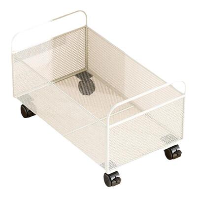 桌下置物架书桌旁小书架学生书本书包收纳可移动落地办公桌边书柜