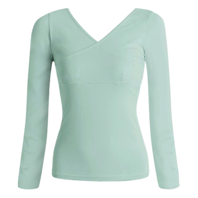 吉舞舞蹈服长袖上衣修身显瘦