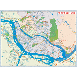 福州厦门泉州漳州莆田龙岩三明南平宁德石狮晋江市主城区地图海报