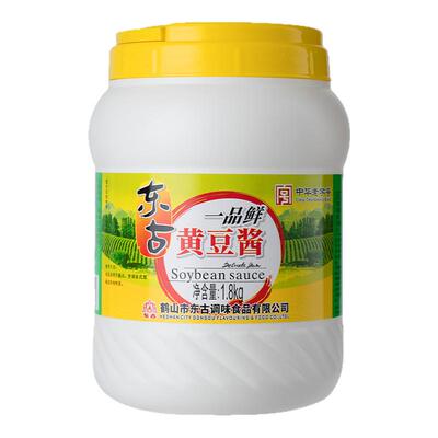 东古一品鲜黄豆酱1.8kg大桶装2.1kg豆瓣酱炒菜拌面熟酱蘸酱