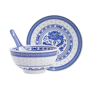 青花瓷碗广式糖水碗甜品碗商用双皮奶碗姜撞奶碗酒店复古餐具摆台
