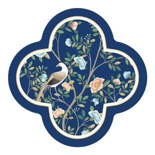 茶花庄园法式中国风轻奢高级感皮革碗垫杯垫吸水速干防烫隔热餐垫