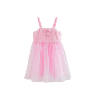 【120码】ILOVEJ韩国童装女童冬季毛绒生日公主裙连衣裙/JXWOP07