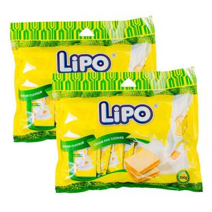 【官旗直售】Lipo面包干榴莲味300g*2袋 饼干小零食 越南进口