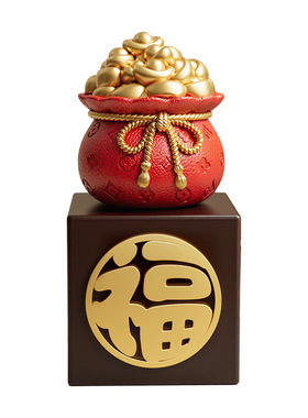 新中式金元宝发财树桌面摆件