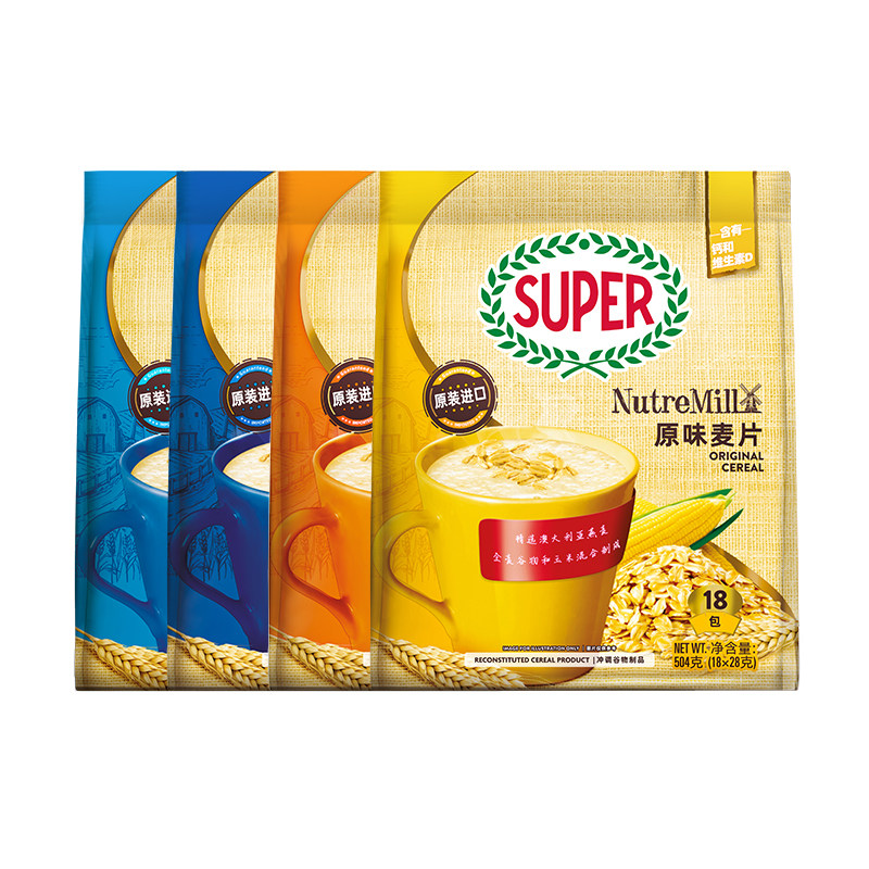 【旗舰店】super进口麦片2袋装