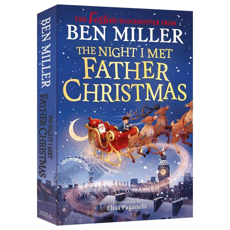 遇见圣诞老人的那晚 The Night I Met Father Christmas 英文原版进口儿童图书 温馨节日故事 魔法冒险英语章节小说 培养想象力