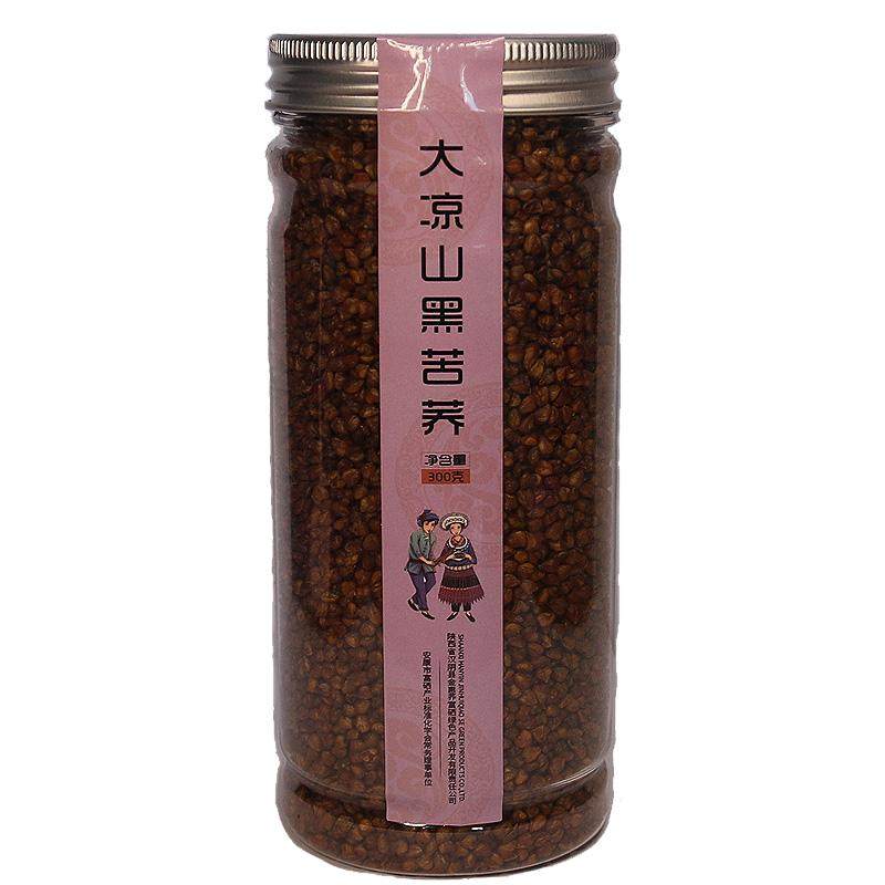 正宗四川大凉山黑苦荞茶特产罐装全胚香型野生大麦茶叶官方旗舰店