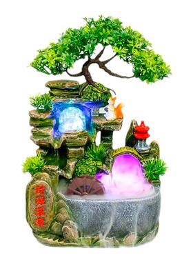 创意流水喷泉摆件生财摆件循环水客厅办公室书房开业送礼桌摆装饰