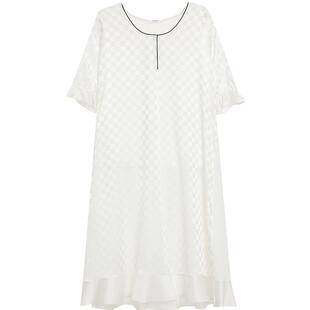 爱慕春日和风睡衣女26春夏含桑蚕丝可外穿中长裙家居服AM44C531
