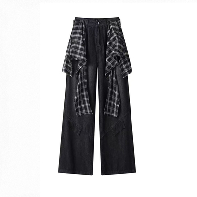 大码女装宽松遮肉显瘦学生裤子女