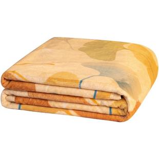 水星家纺法兰绒毯双面绒感毛毯可水洗空调毯办公室午睡毯沙发毯子