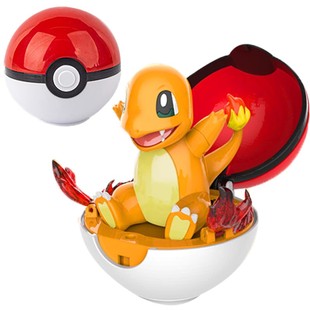 庄臣宝可梦变形球小火龙手办精灵公仔周边玩偶摆件皮卡丘儿童玩具