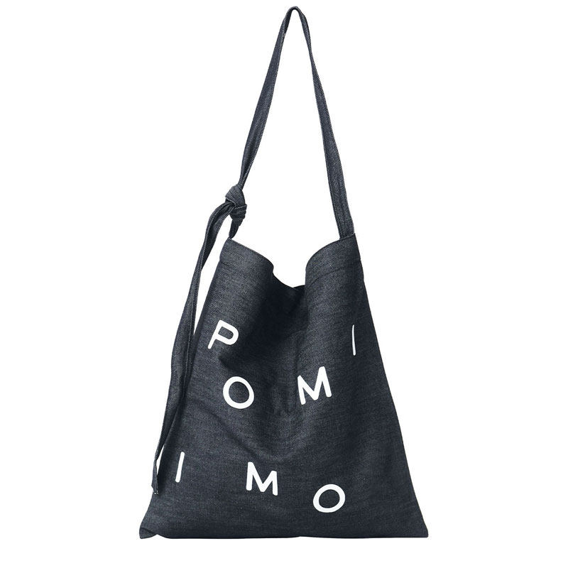 Pomiimo 字母简约休闲小众设计通勤单肩购物袋帆布包棉布包单肩包