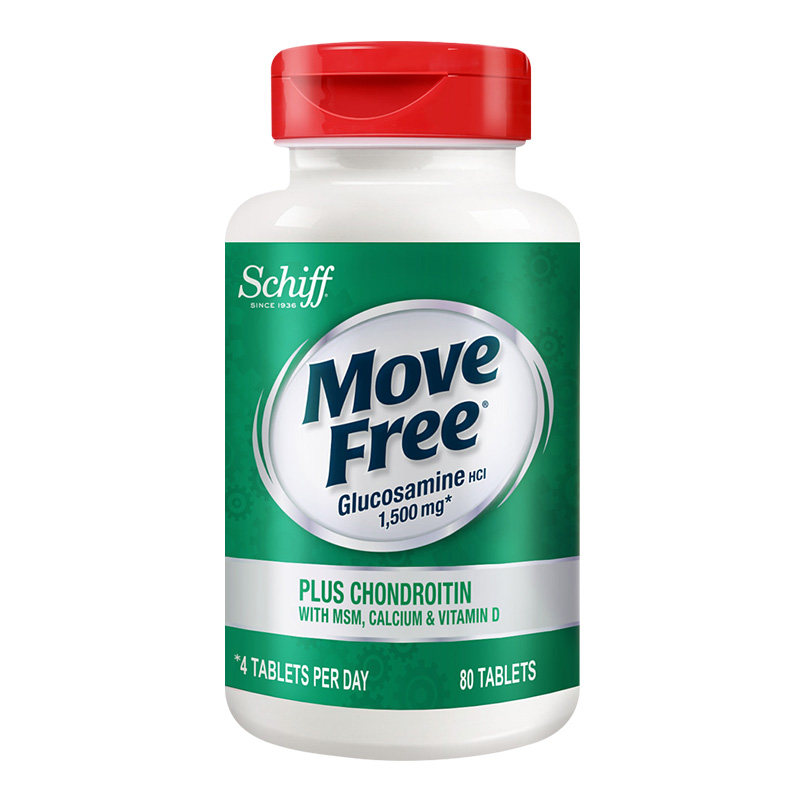 官方正品美国进口MoveFree益节氨糖软骨素维骨力高钙片老人补钙