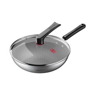 康巴赫炒锅不粘锅家用蜂窝锅不锈钢炒菜锅电磁炉燃气灶官方旗舰店