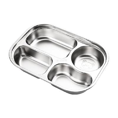 沃德百惠316不锈钢分格餐盘食品