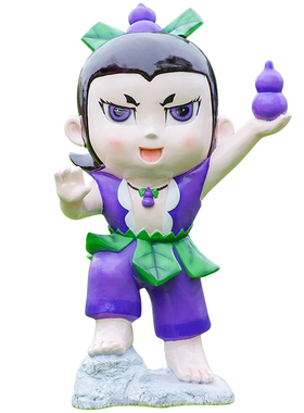 玻璃钢卡通户外葫芦娃雕塑