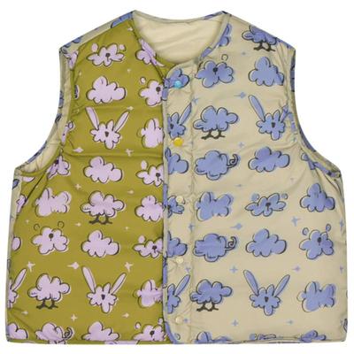 800蓬95白鸭绒|woobaby儿童羽绒马甲背心男女童24冬季新上衣外套