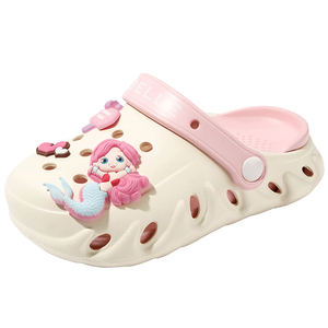 百丽童鞋儿童透气洞洞鞋夏季男女童外穿沙滩鞋居家宝宝软底拖凉鞋