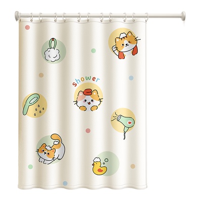 2026新款防水防霉隔断浴帘免打孔