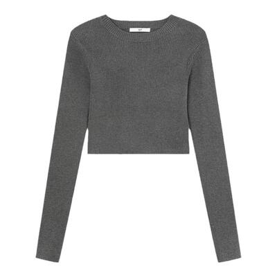 SLY 春季简约风短款内搭针织衫修身小上衣030HAR70-1771