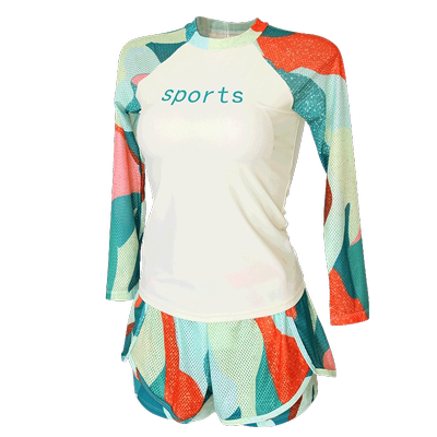 奈妃儿女士分体保守泳衣