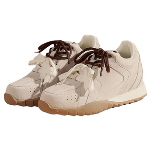 星期六内增高通勤百搭复古德训鞋子女新款秋小个子女鞋厚底阿甘鞋