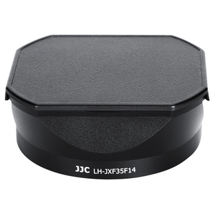 JJC 适用富士XF35mm F1.4遮光罩 XF35 f/1.4 R人像定焦微单镜头 XT5 XT4 XS10 XT30II相机配件 复古金属方形