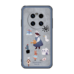 MASFEIL × 艺术家适用华为Mate60pro手机壳皮纹高级感高档Mate70保护套女款30epro+全包防摔mate40e网红mt50